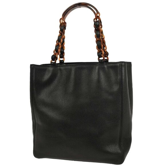 Chanel Black Calfskin Tote Chain Handbag XX40141 - Picture 2 of 10